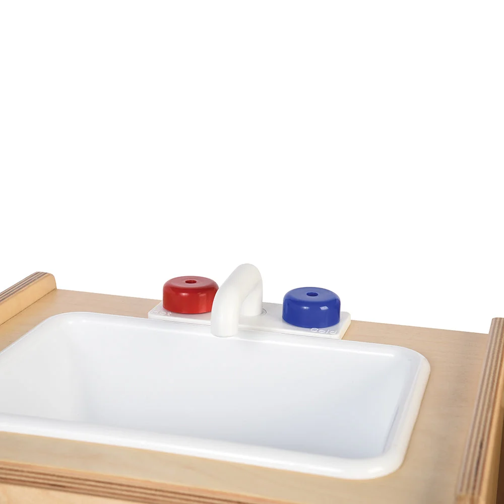 Safe-Play Eco-Friendly Wooden Toddler Kitchen Sink - Image 4