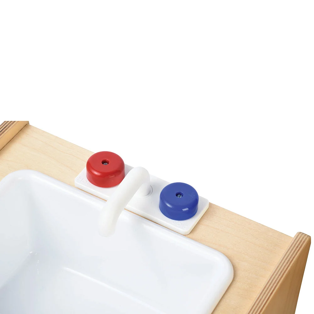 Safe-Play Eco-Friendly Wooden Toddler Kitchen Sink - Image 5