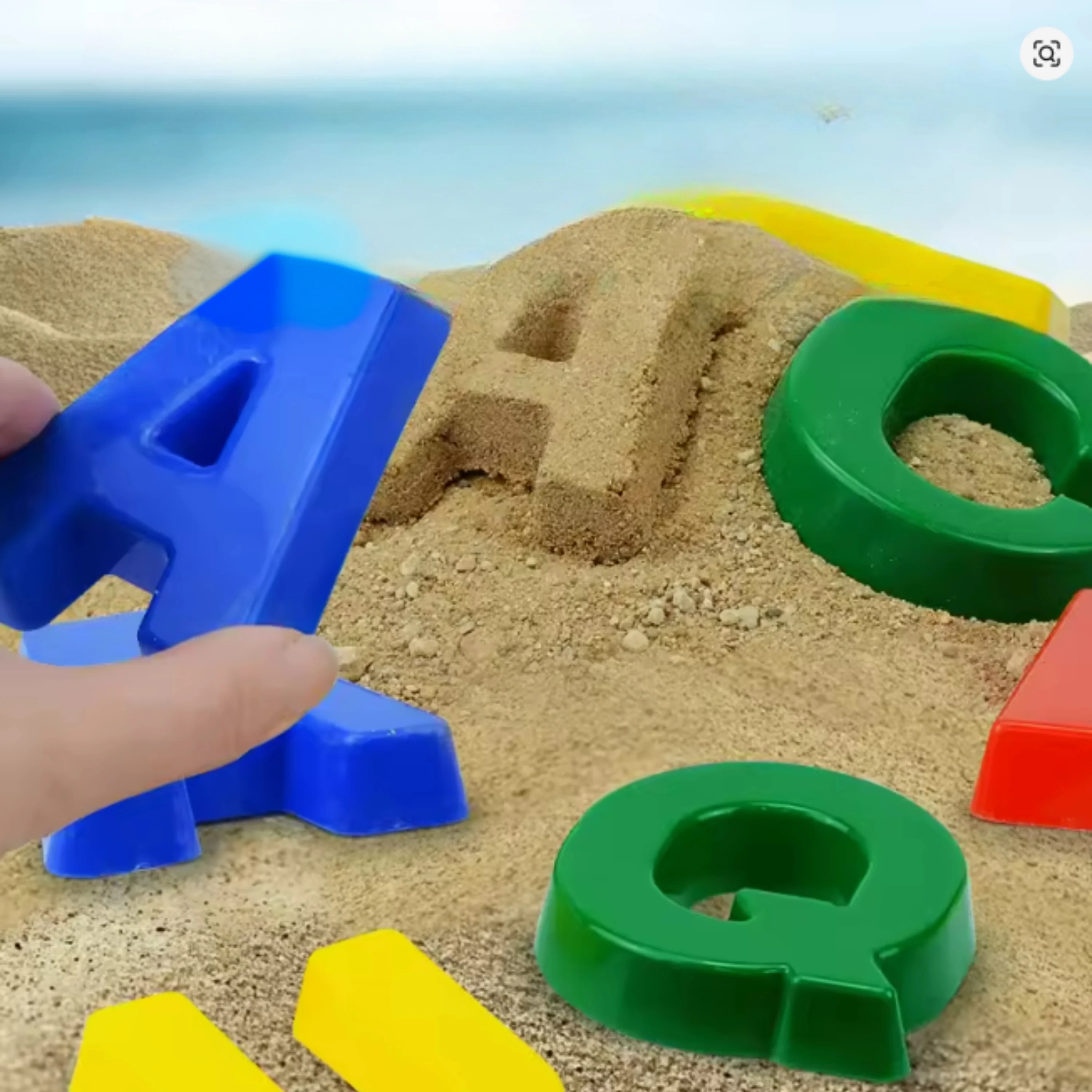 Alphabet Sand Molds – 26 Plastic Uppercase Letter Molds for Sensory Play - Image 6