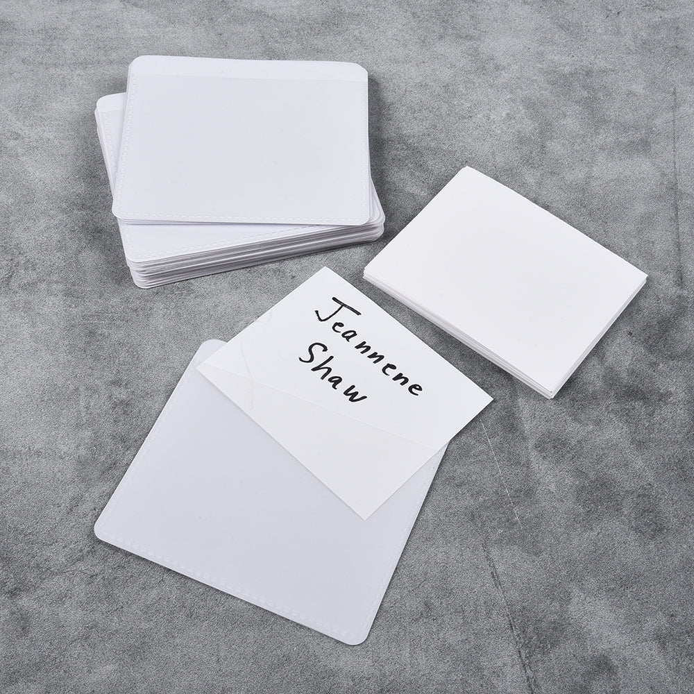 Self-Adhesive Labeling Pockets | 25 Clear Pockets with Inserts for Classroom & Storage Organization - Image 3