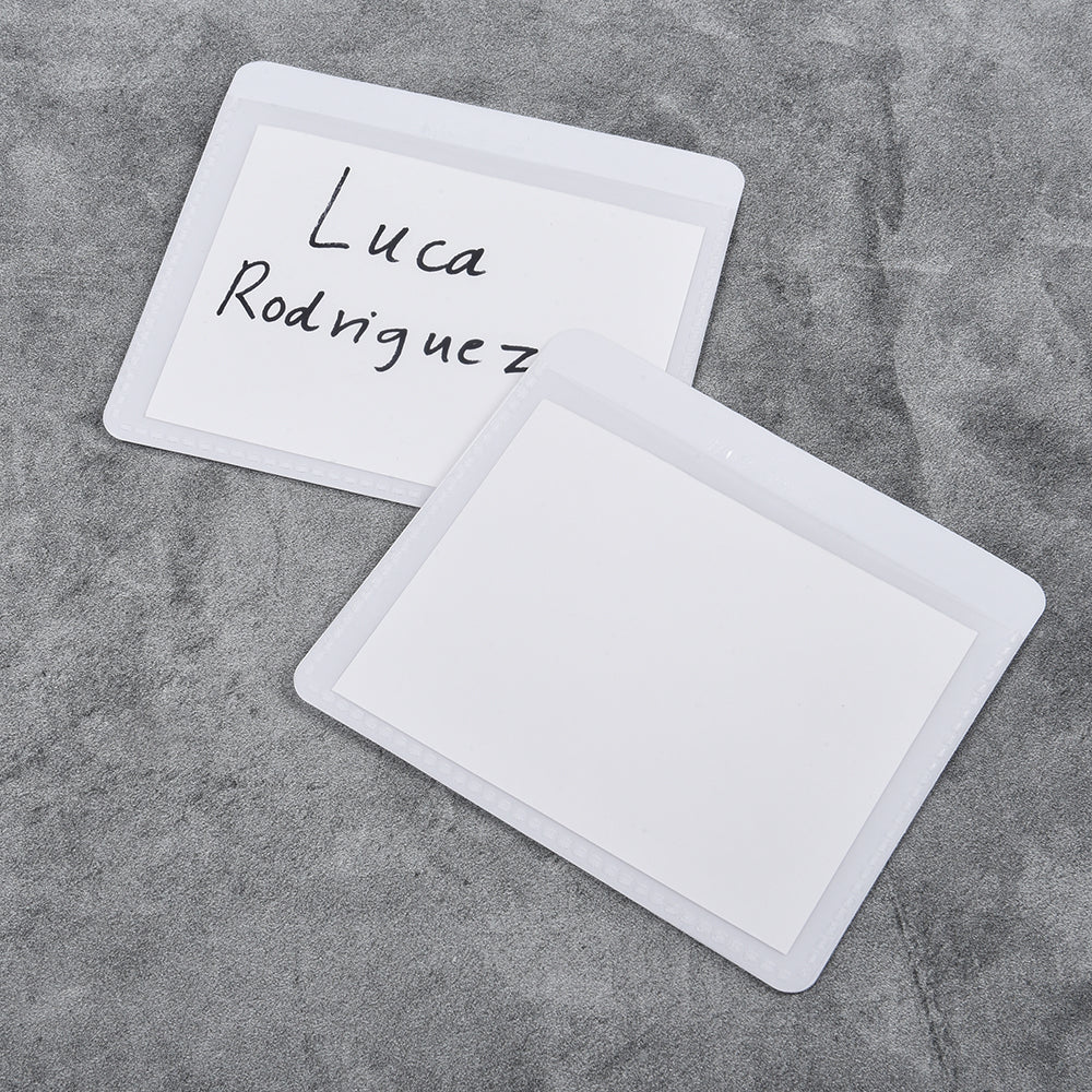 Self-Adhesive Labeling Pockets | 25 Clear Pockets with Inserts for Classroom & Storage Organization - Image 6