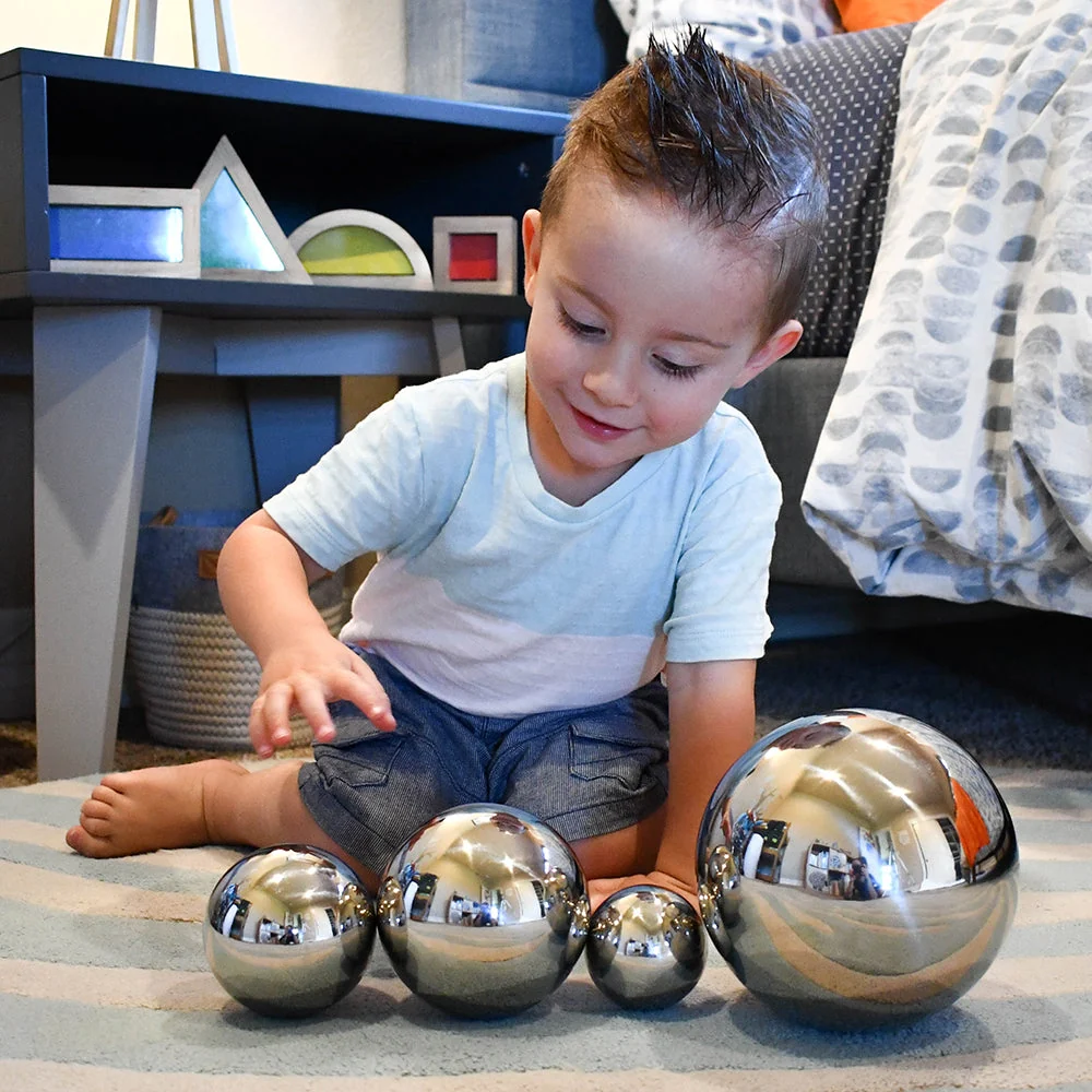 Sensory Reflective Mirror Balls Set | Stainless Steel, Fun & Engaging Play for All Ages - Image 10