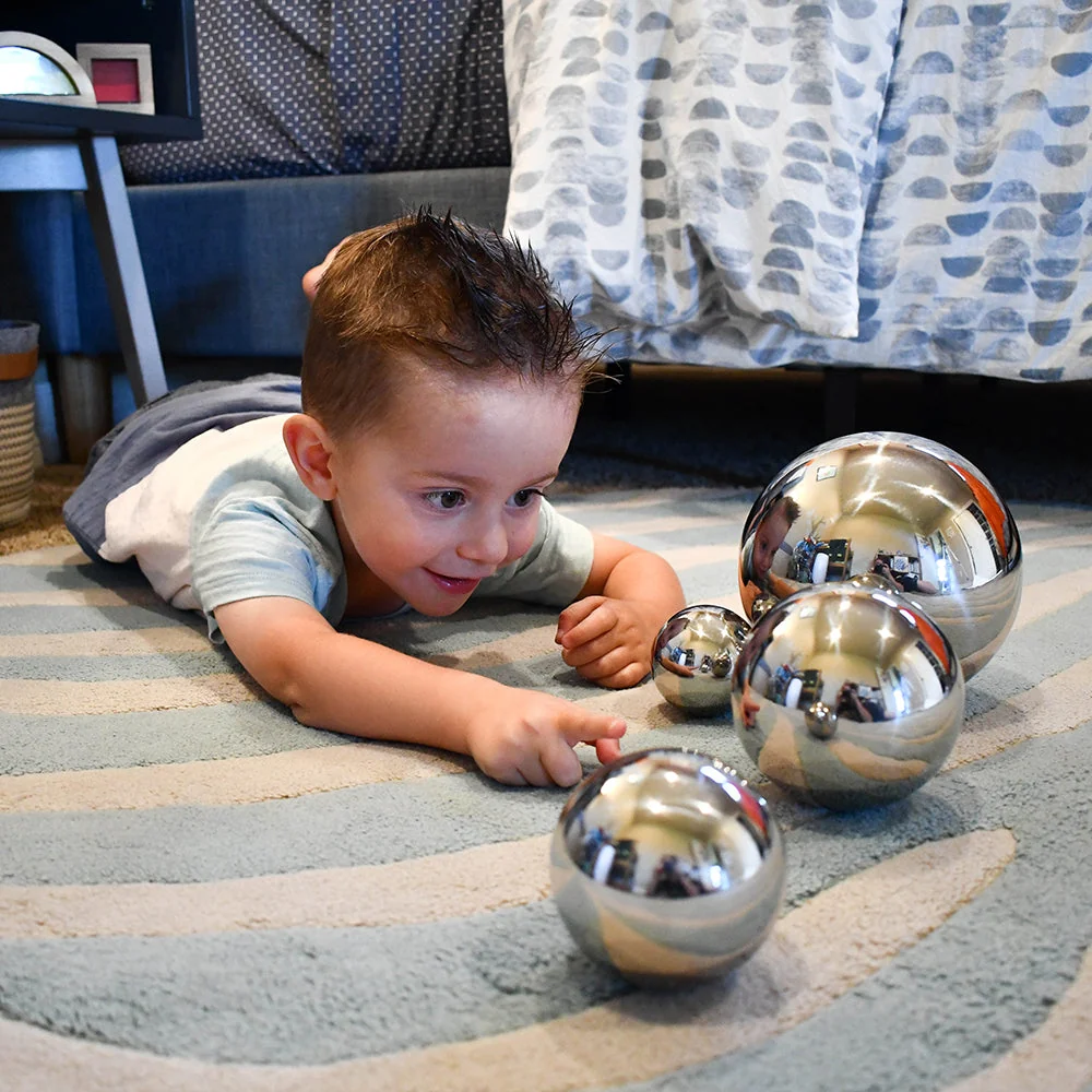 Sensory Reflective Mirror Balls Set | Stainless Steel, Fun & Engaging Play for All Ages - Image 14