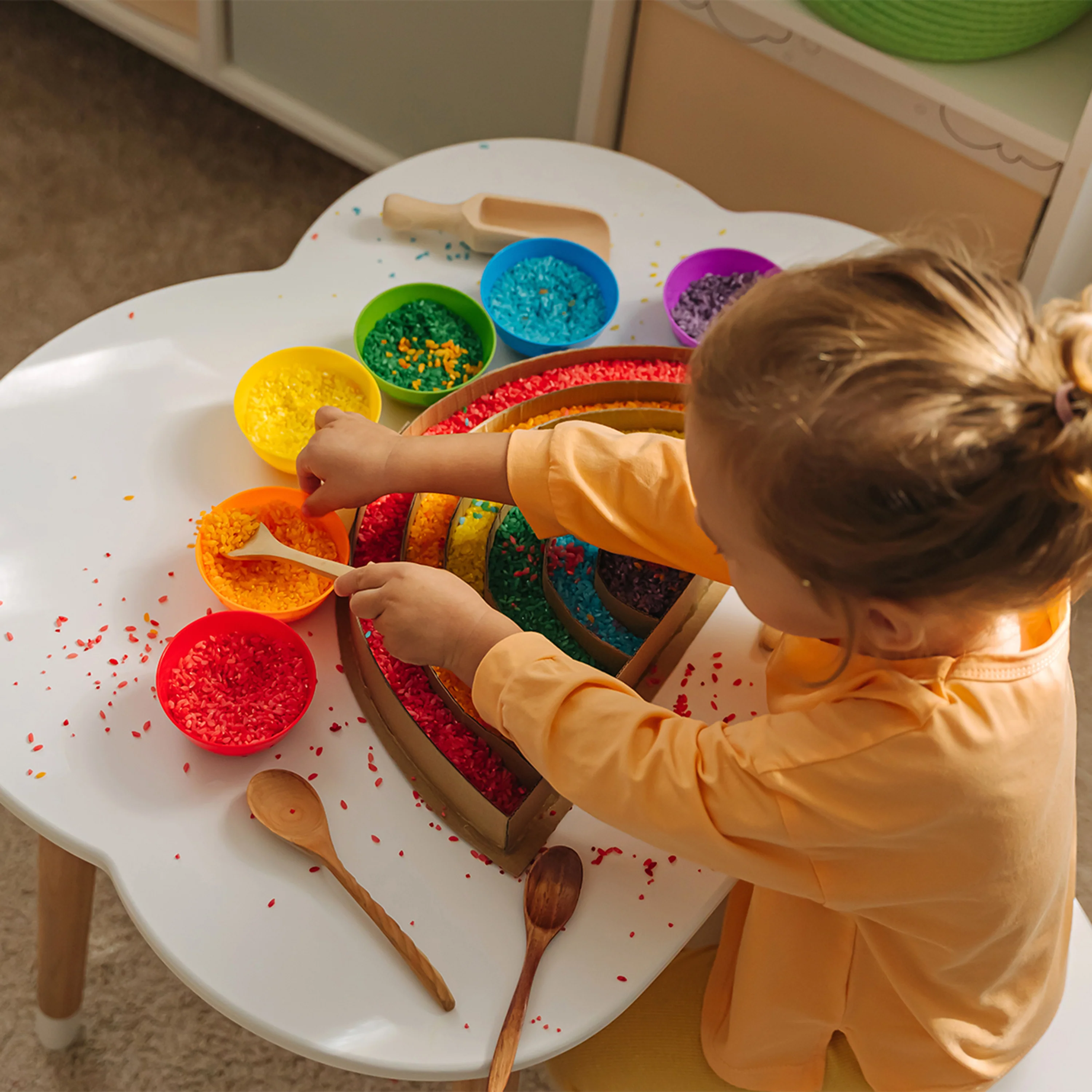 Sensory Rice Multi-Color Sensory Bin Filler & Craft Material | 6 Color Textured Rice Set - Image 2