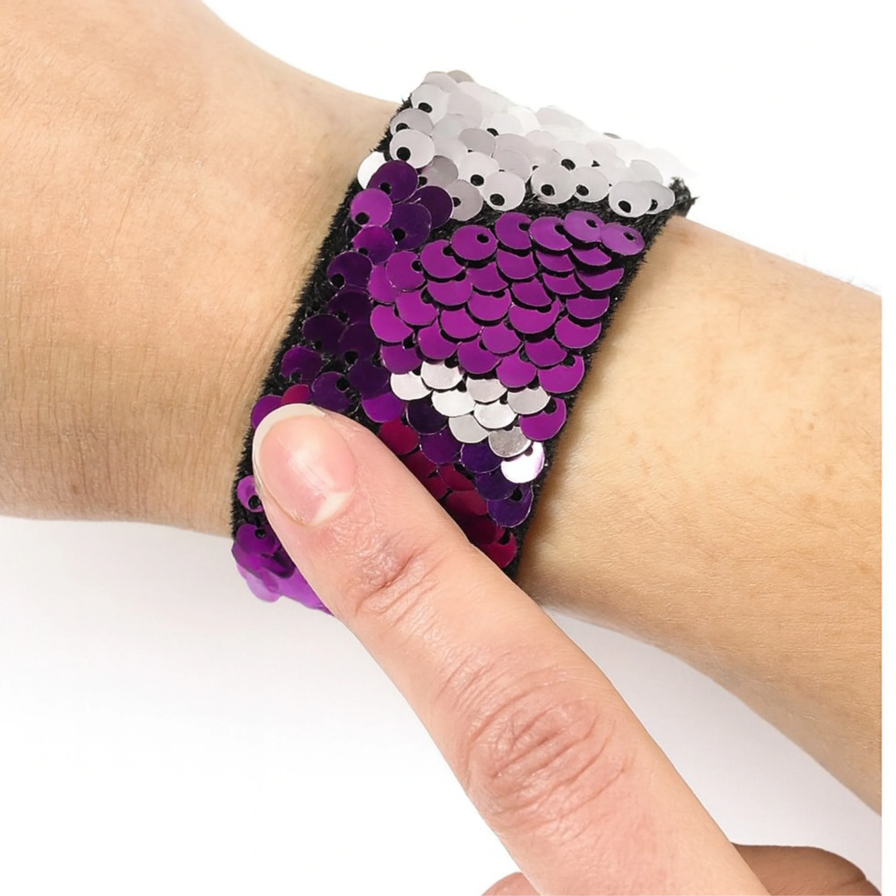 Tactile Sensory Calming Sequin Bracelets - Set of 6 - Image 2