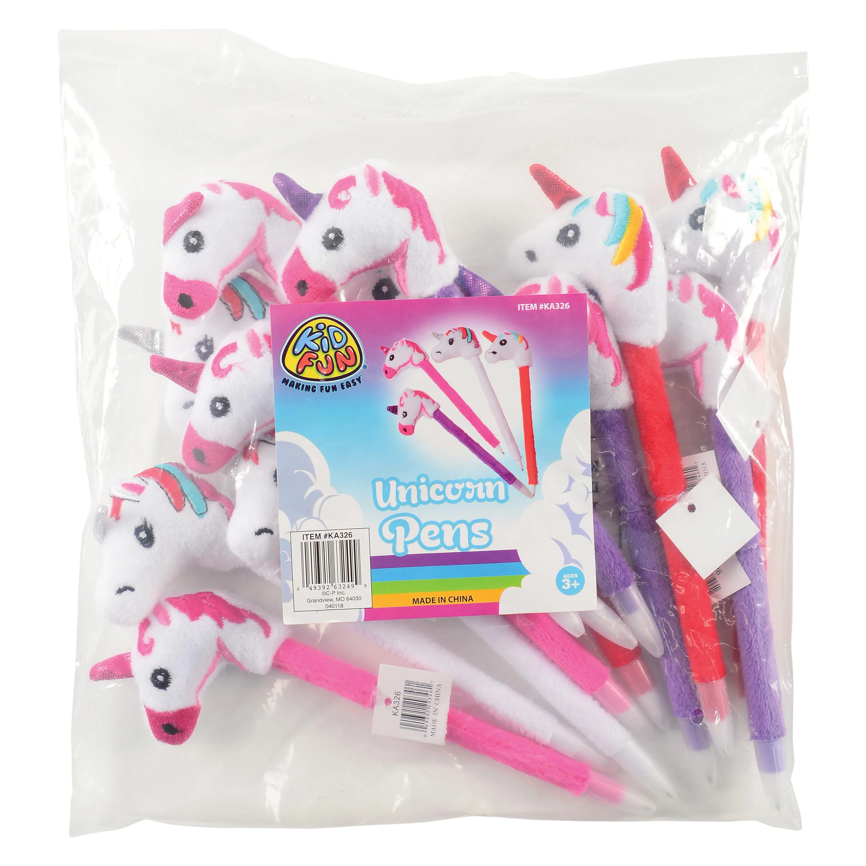 Sensory Soft Plush Unicorn Pen - Set of 12 - Image 3