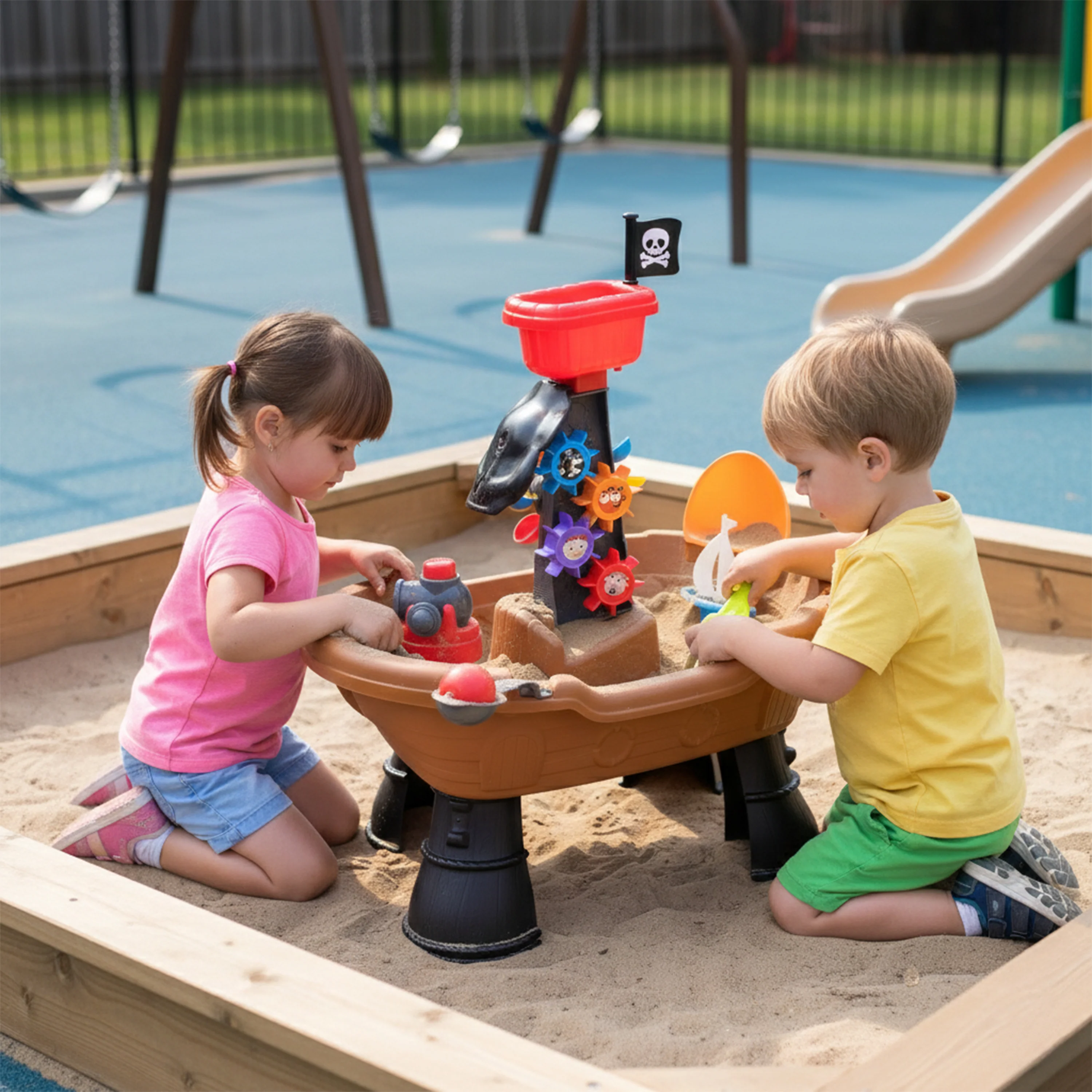 Sensory Voyage Sand & Water Table – Indoor/Outdoor Ship-Themed Water Play Table for Toddlers 18+ Months - Image 3