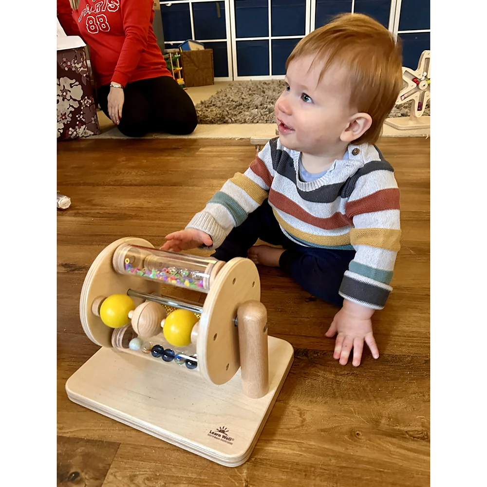 Sight & Sound Sensory Drum | Eco-Friendly Spin & Discover Activity Toy - Image 2