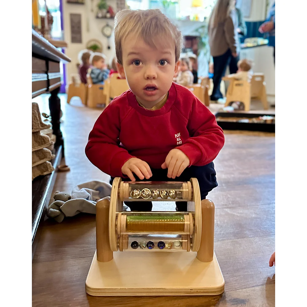 Sight & Sound Sensory Drum | Eco-Friendly Spin & Discover Activity Toy - Image 6