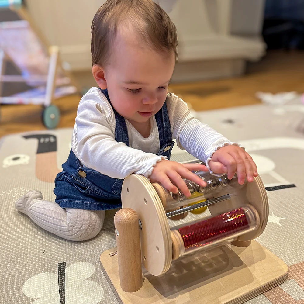 Sight & Sound Sensory Drum | Eco-Friendly Spin & Discover Activity Toy - Image 7