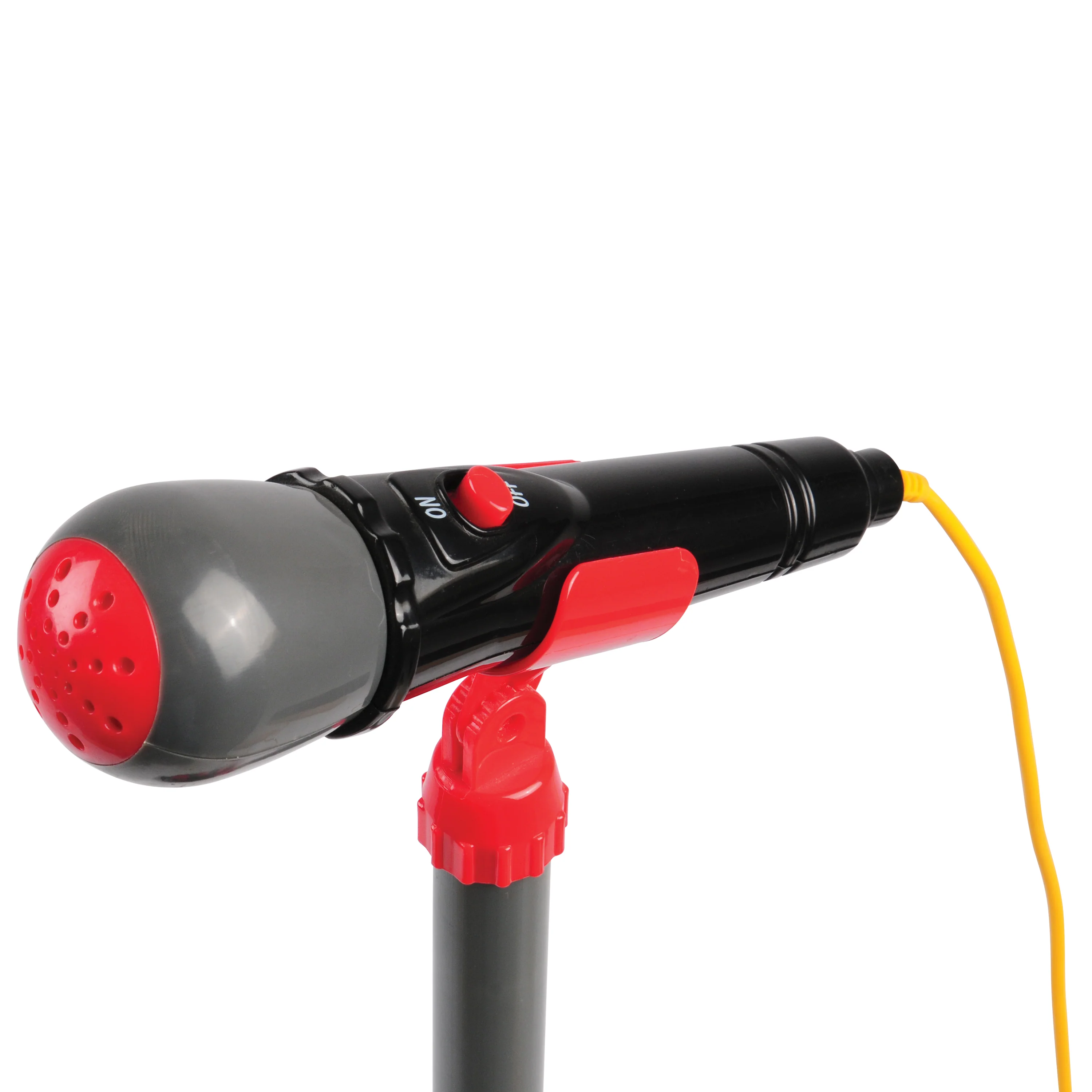 Stage Microphone with Sound Effects & Foot Pedals | Adjustable Stand, Applause, Drum Sounds - Image 5