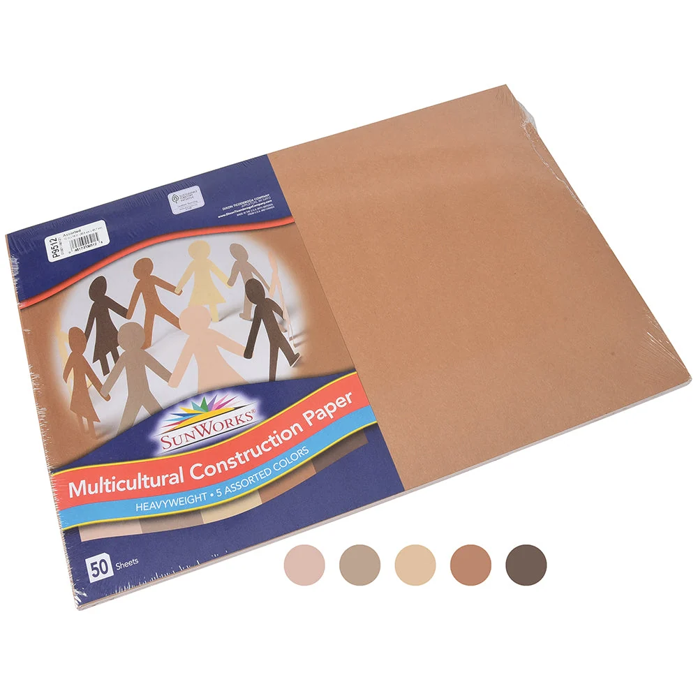 Sunworks® Multi-Cultural Skin-Tone Construction Paper - Image 2