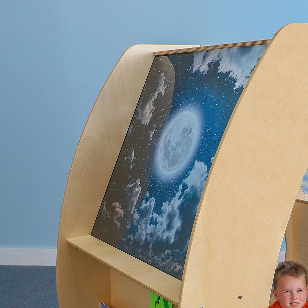 Sky View Sanctuary Reading Nook | Biophilic Quiet Space with Shelving for Early Learning Classrooms - Image 8