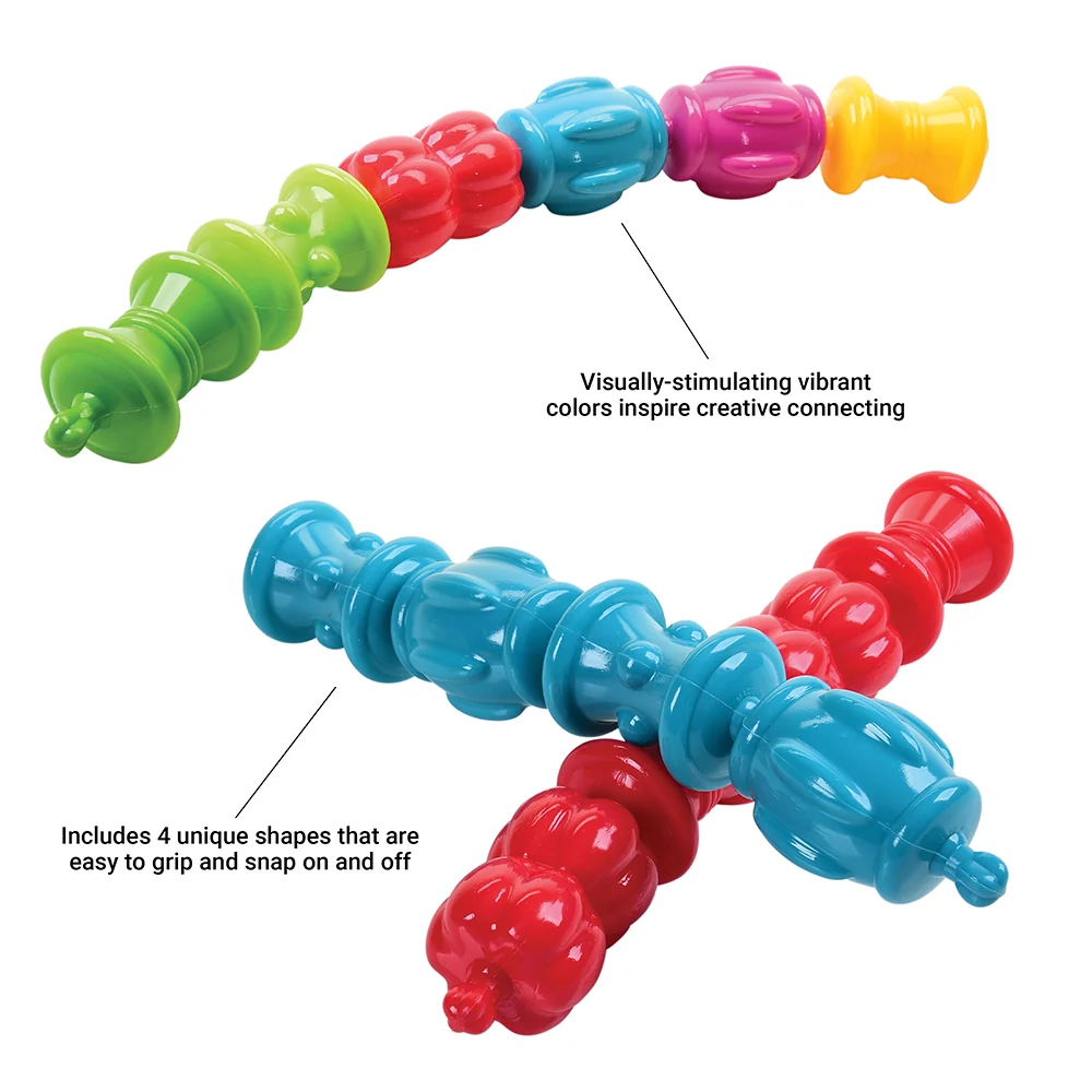 24-Piece Snap Bead Set | Easy Snap & Sort Toy for Toddlers - Image 3