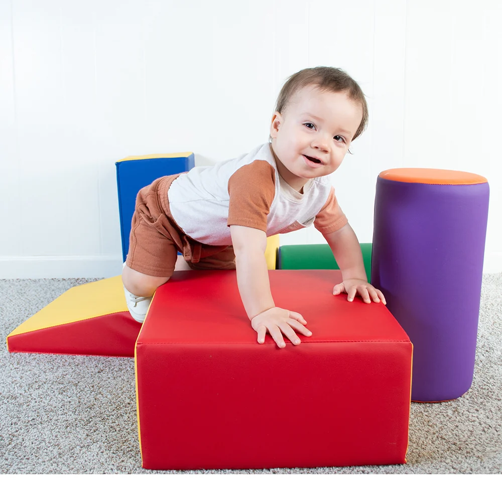 5 Piece Lightweight Vinyl Soft Play Forms | Toddler Cushioned Climbing & Crawling Shapes - Image 5