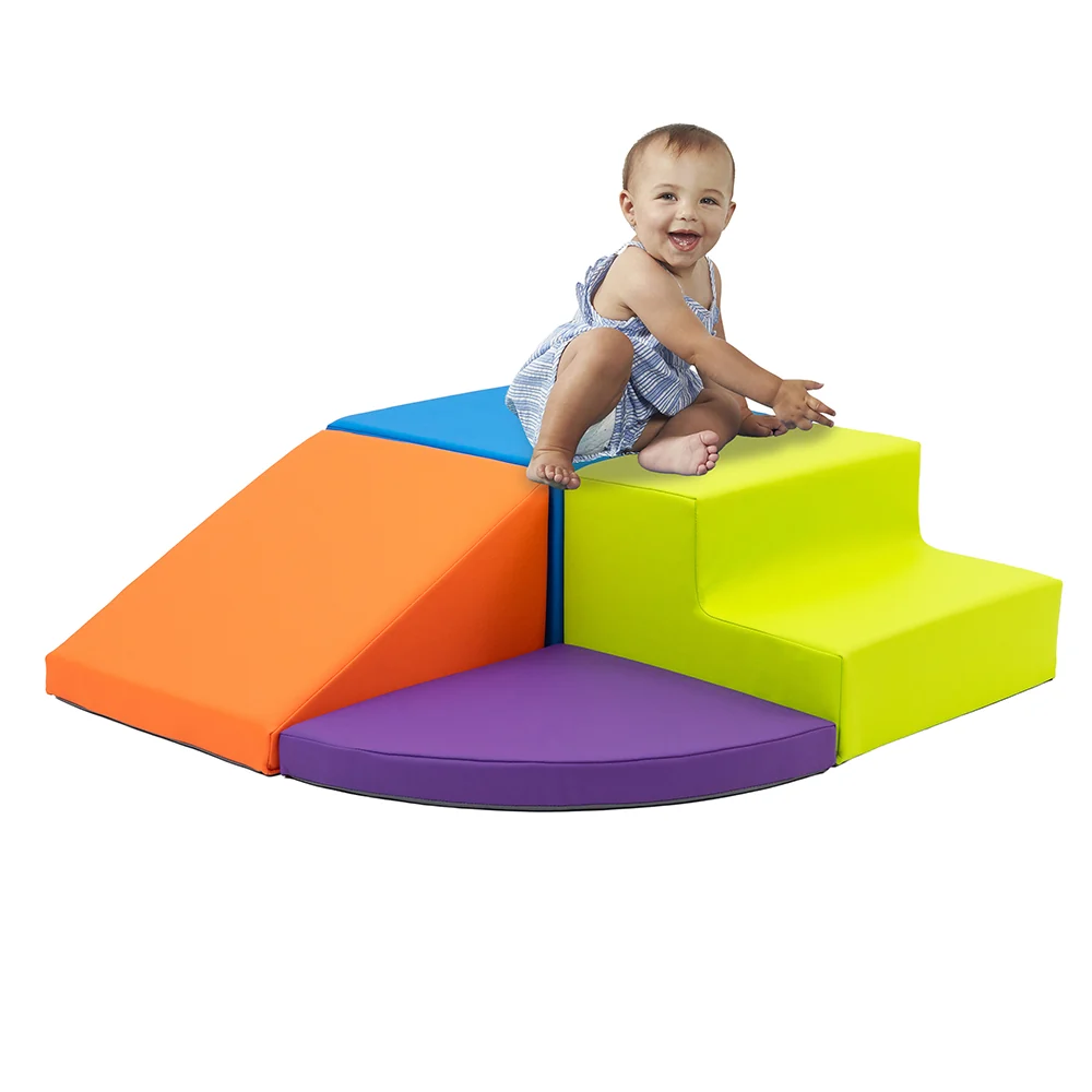 Toddler Playtime Corner Climber | 4-Piece Foam Indoor Climbing Playset with Slide - Image 4