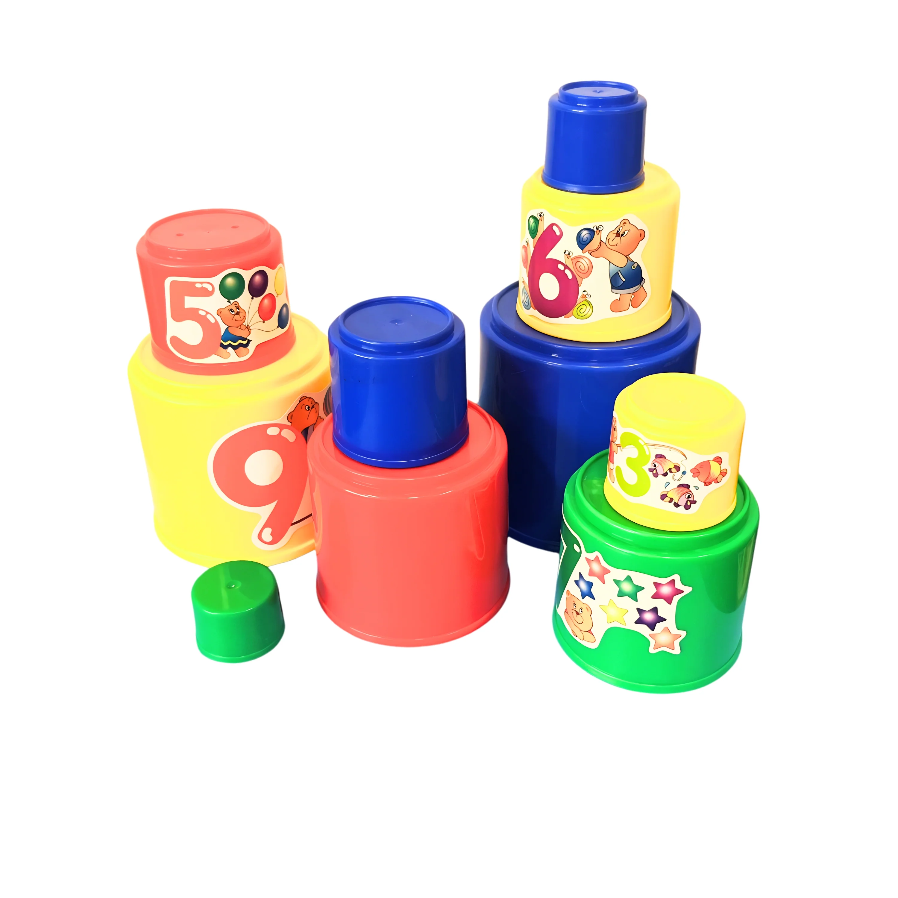 Sort, Count & Stack Toddler Cup Set | Stacking, Sorting & Counting Activity for Ages 12M+ - Image 3