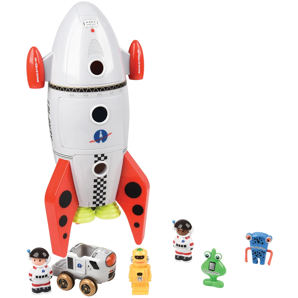 Space Mission Rocket Ship Playset with Sounds | 7-Piece Astronaut & Alien Adventure Set - Image 16
