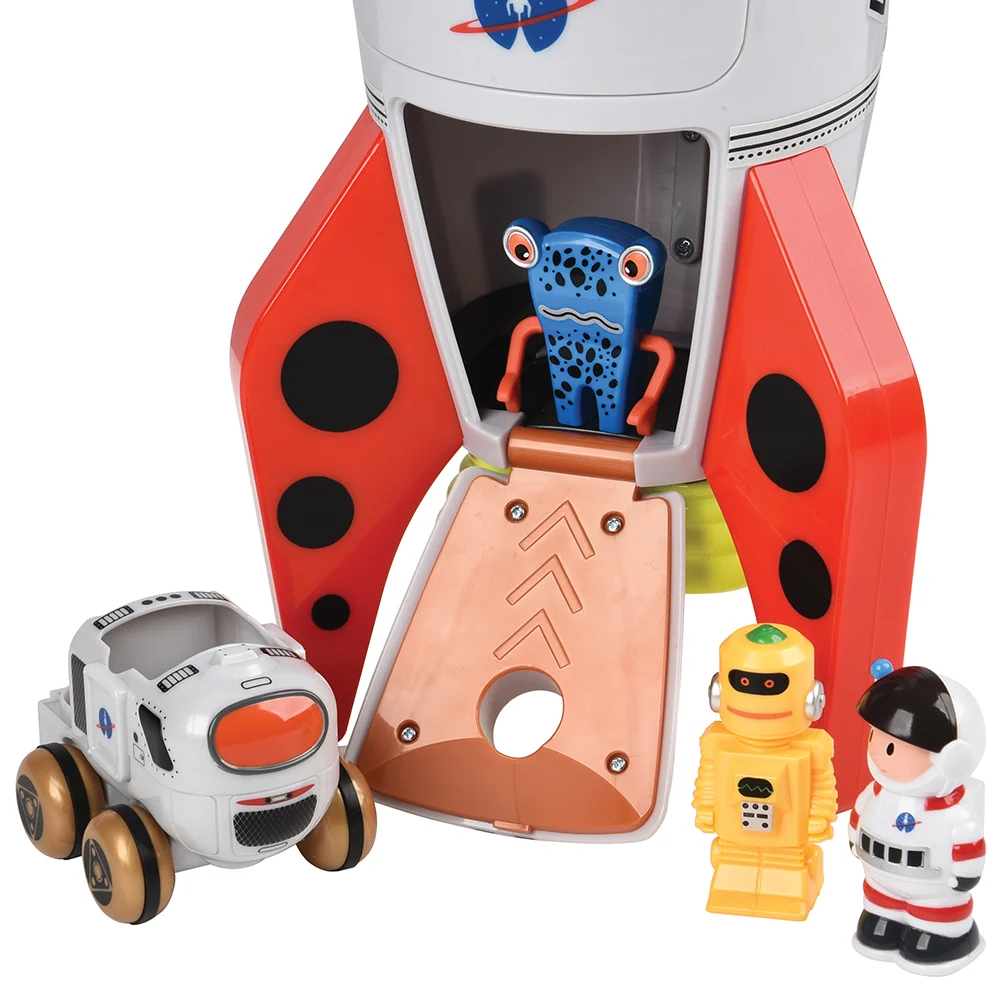 Space Mission Rocket Ship Playset with Sounds | 7-Piece Astronaut & Alien Adventure Set - Image 7