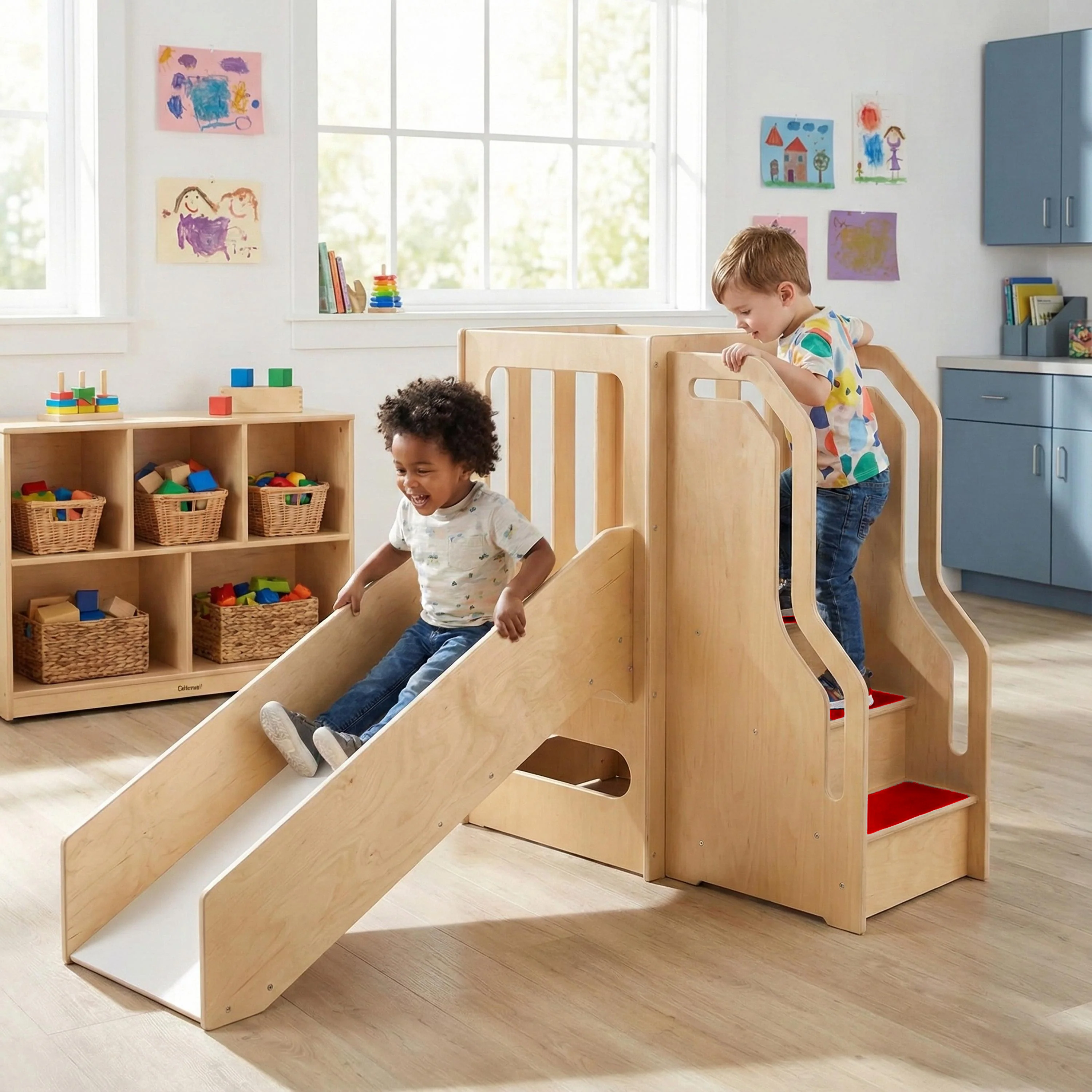Space-Saver Toddler Wooden Activity Center - Image 2