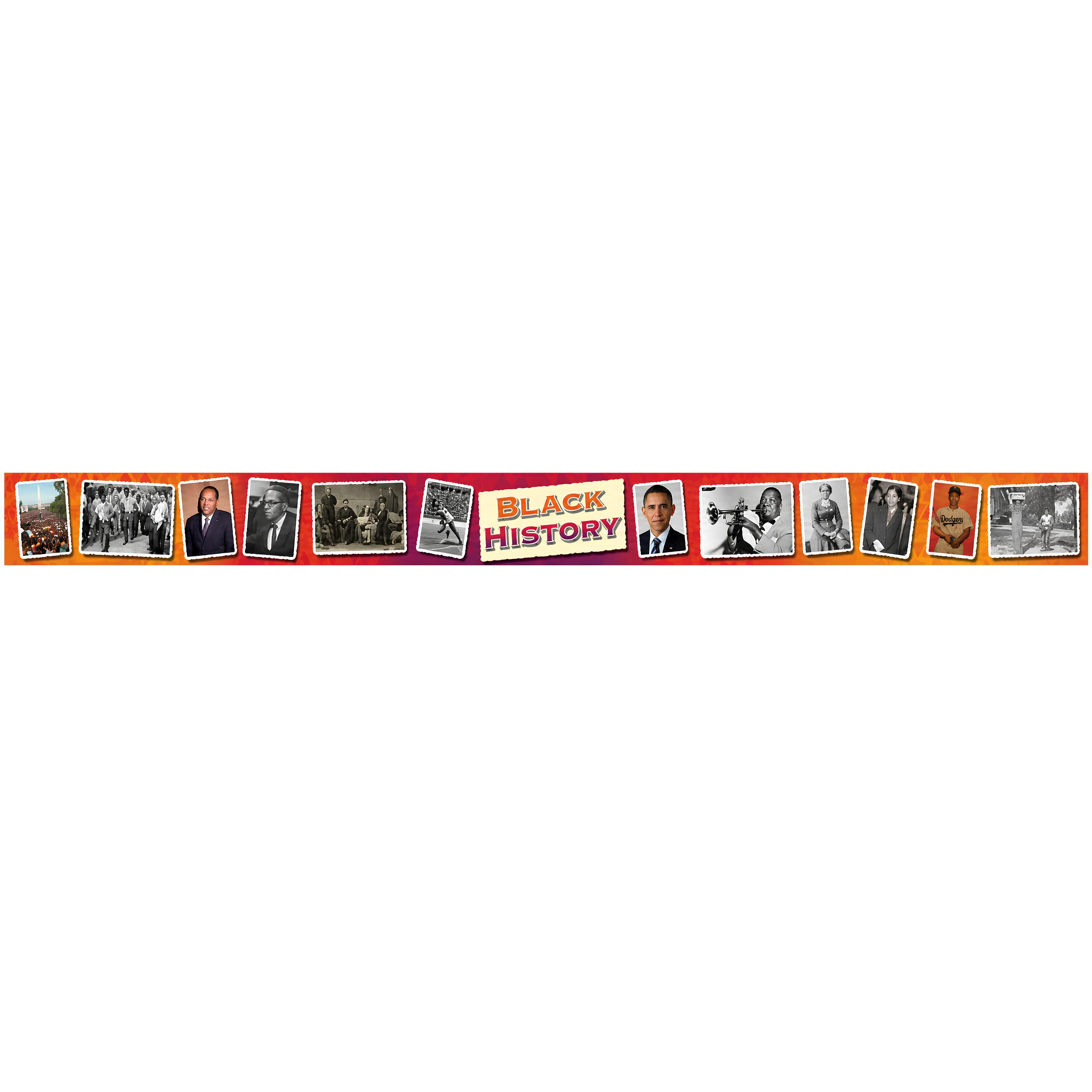 Black History Photo Border Bulletin Board Trimmer – Set of 12 - Image 3