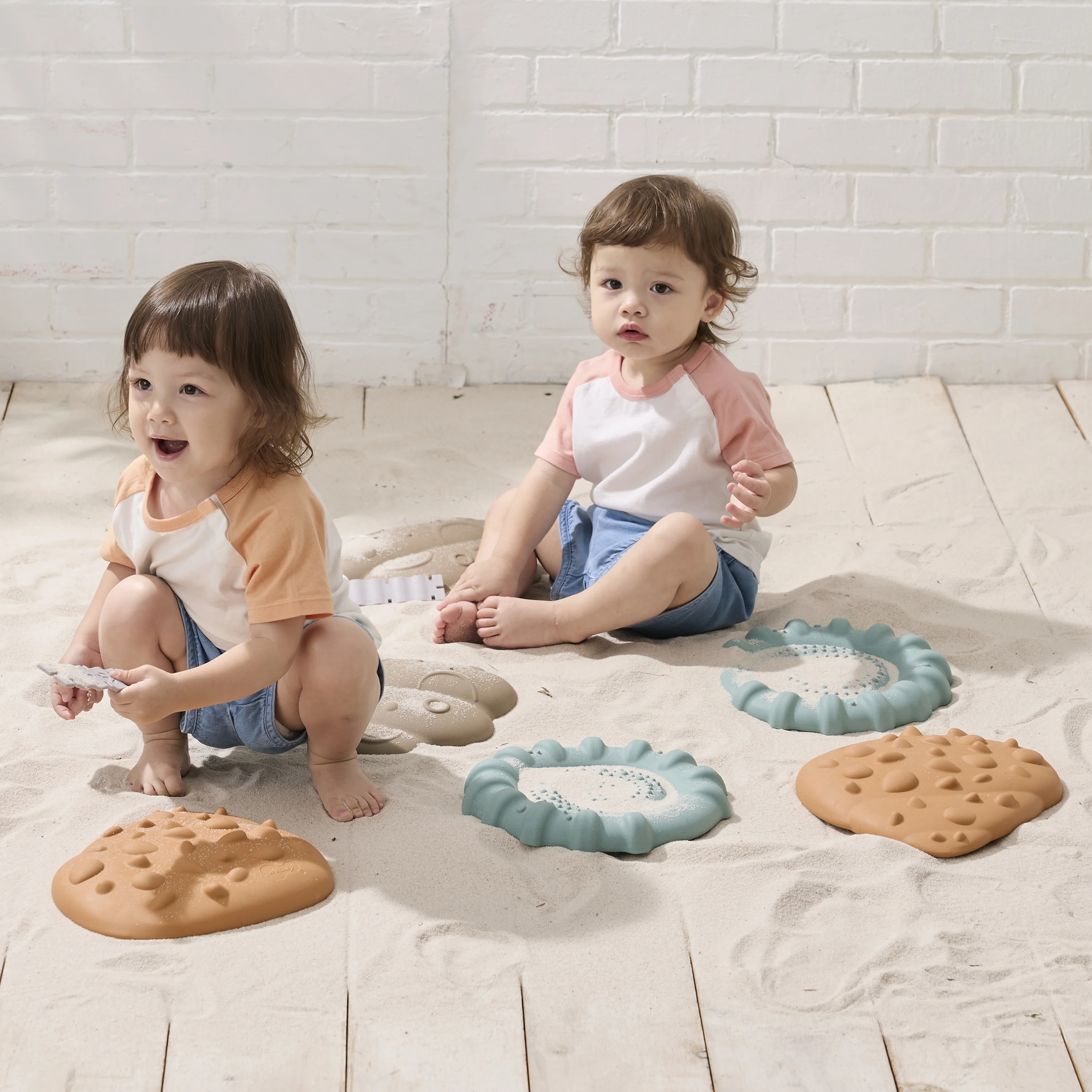 Squishy Tactile Shells Sensory Stepping Set | Textured Balance & Foot Therapy Stones with Multiple Firmness Levels - Image 7
