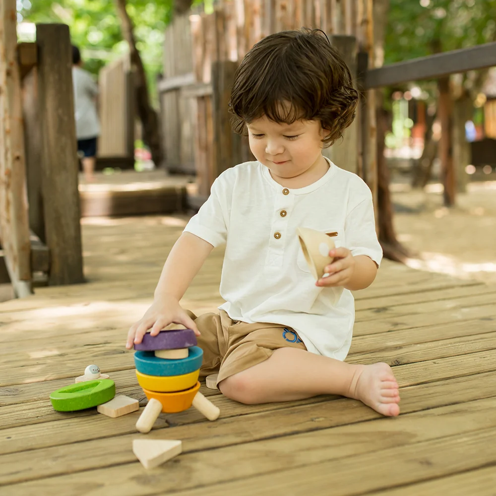 Eco-Friendly Stacking Rocket Toy | Learn Colors & Improve Coordination - Image 4