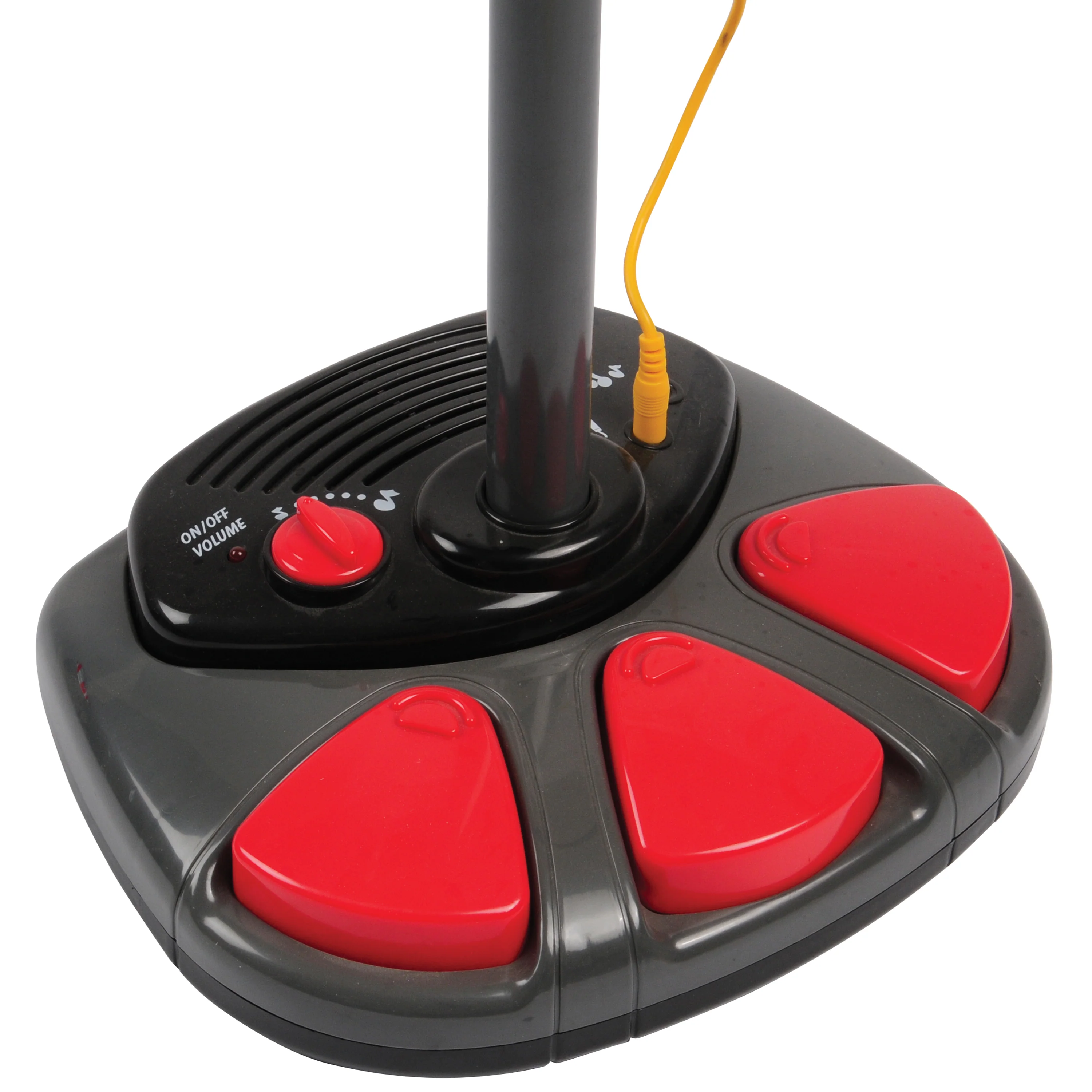 Stage Microphone with Sound Effects & Foot Pedals | Adjustable Stand, Applause, Drum Sounds - Image 4