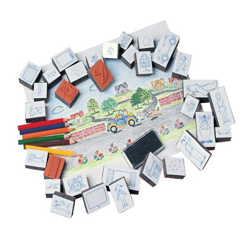 Stamp-A-Story Creative Rubber Stamp Set | 33 Stamps - Image 10