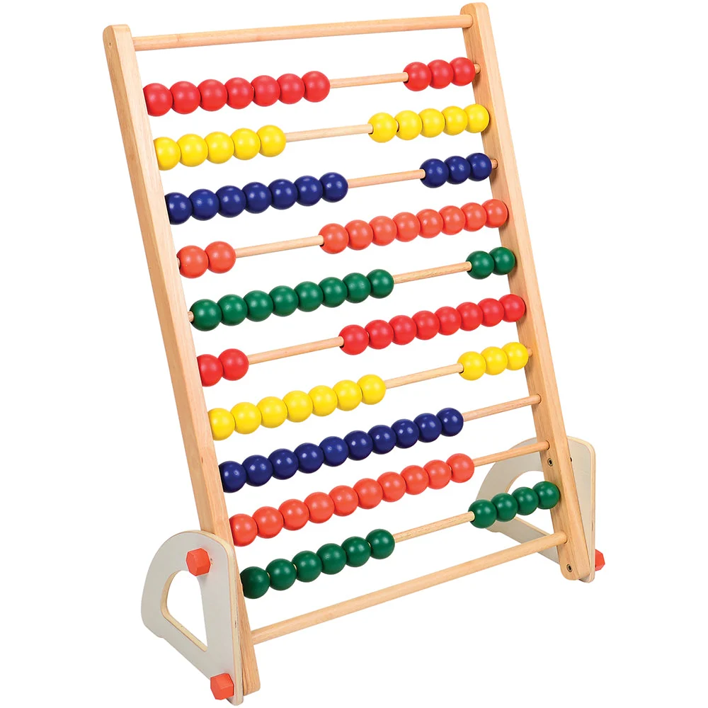 Jumbo Wooden Abacus Counting Frame | 100 Beads for Preschool Math Learning - Image 3
