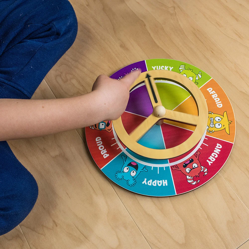 Wooden Emotions Steering Wheel | Hands-On Feelings & Self-Regulation Toy - Image 4