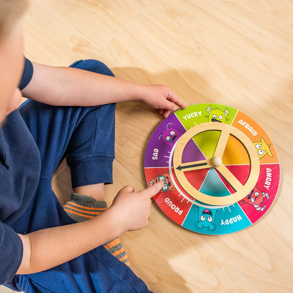 Wooden Emotions Steering Wheel | Hands-On Feelings & Self-Regulation Toy - Image 5