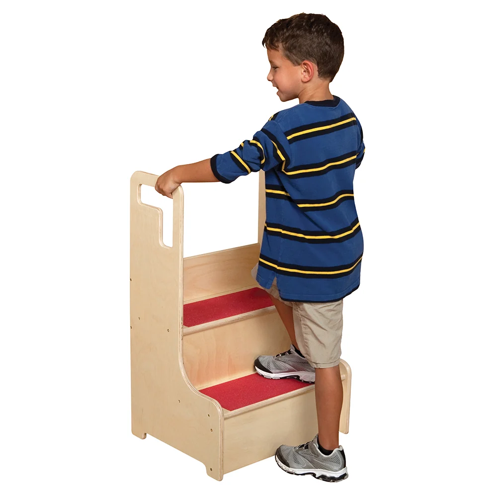 Step-Up-N-Wash Hardwood Step Stool | Slip-Resistant Design - Image 2
