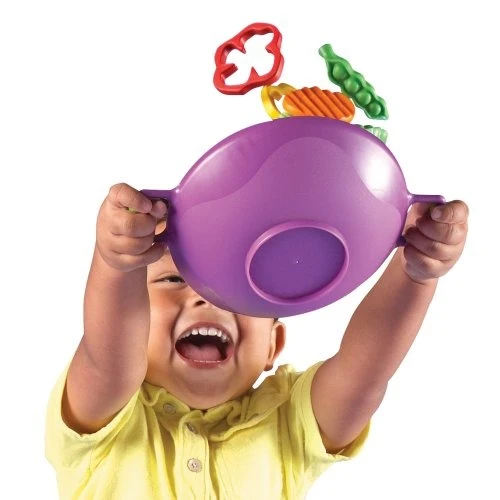 Kids' Play Food – 17-Piece Vegetable Stir-Fry Set with Wok - Image 4