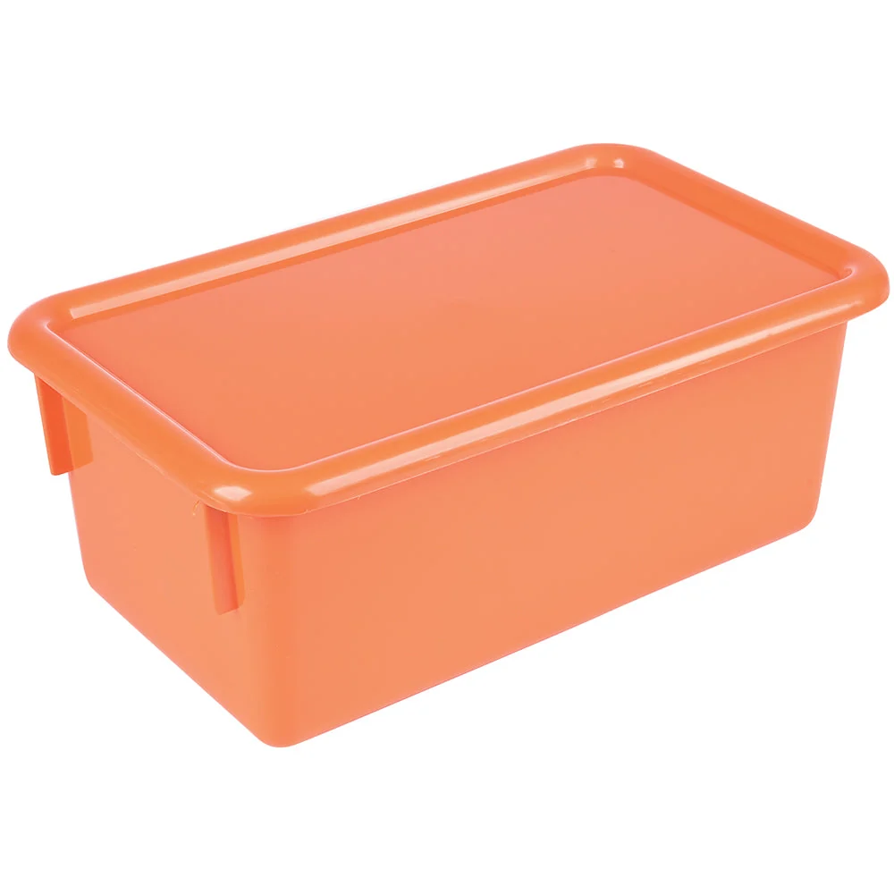 Classroom Storage Tote Bin Bundle | 6 Colorful & Clear Organizer Bins with Lids - Image 3