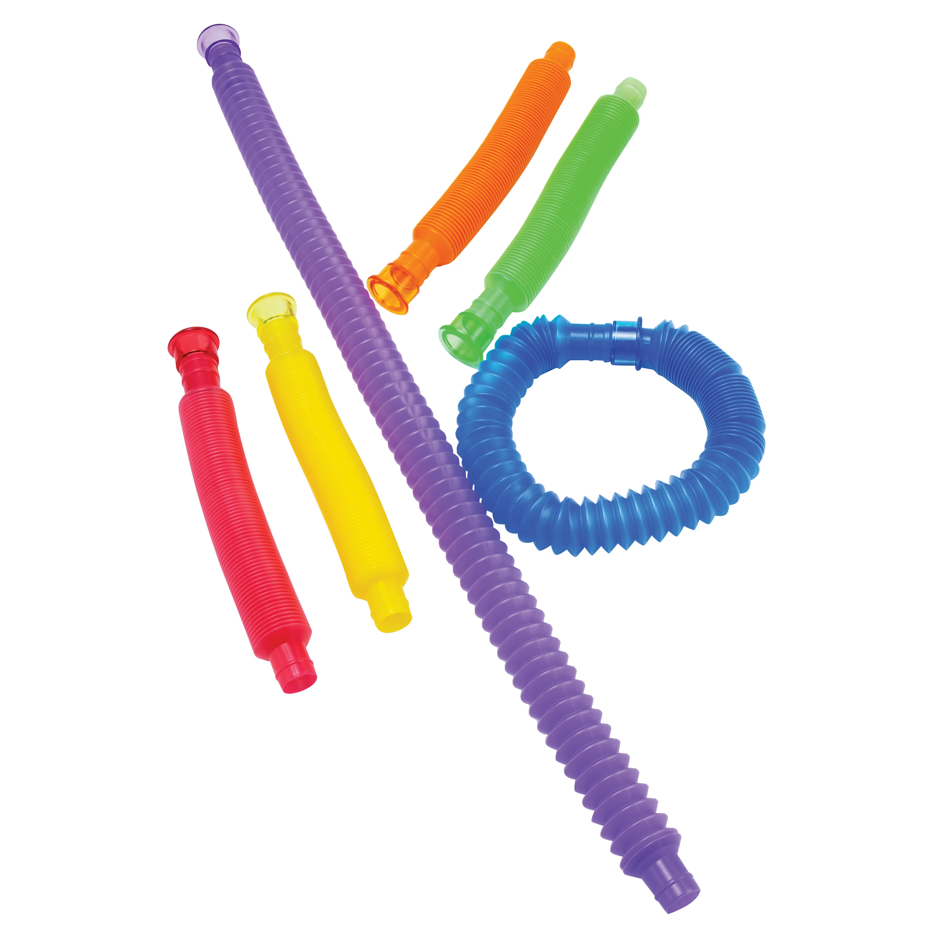 Stretch Water Pipes with Adaptors | 6-Piece Flexible Tubes for Sensory Tables, Water Play & Early STEM Exploration