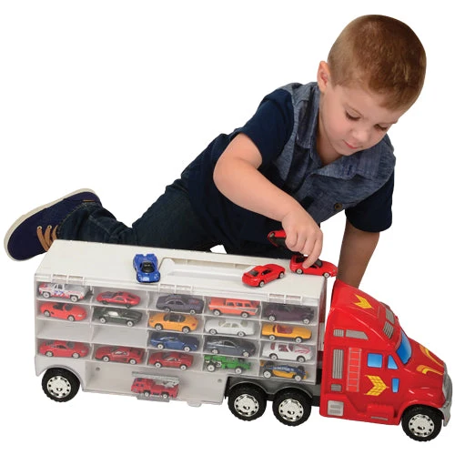 Super-Rig Carrier for 44 Die-Cast Cars | Heavy-Duty 8-Wheel Storage Case with Handle - Image 6