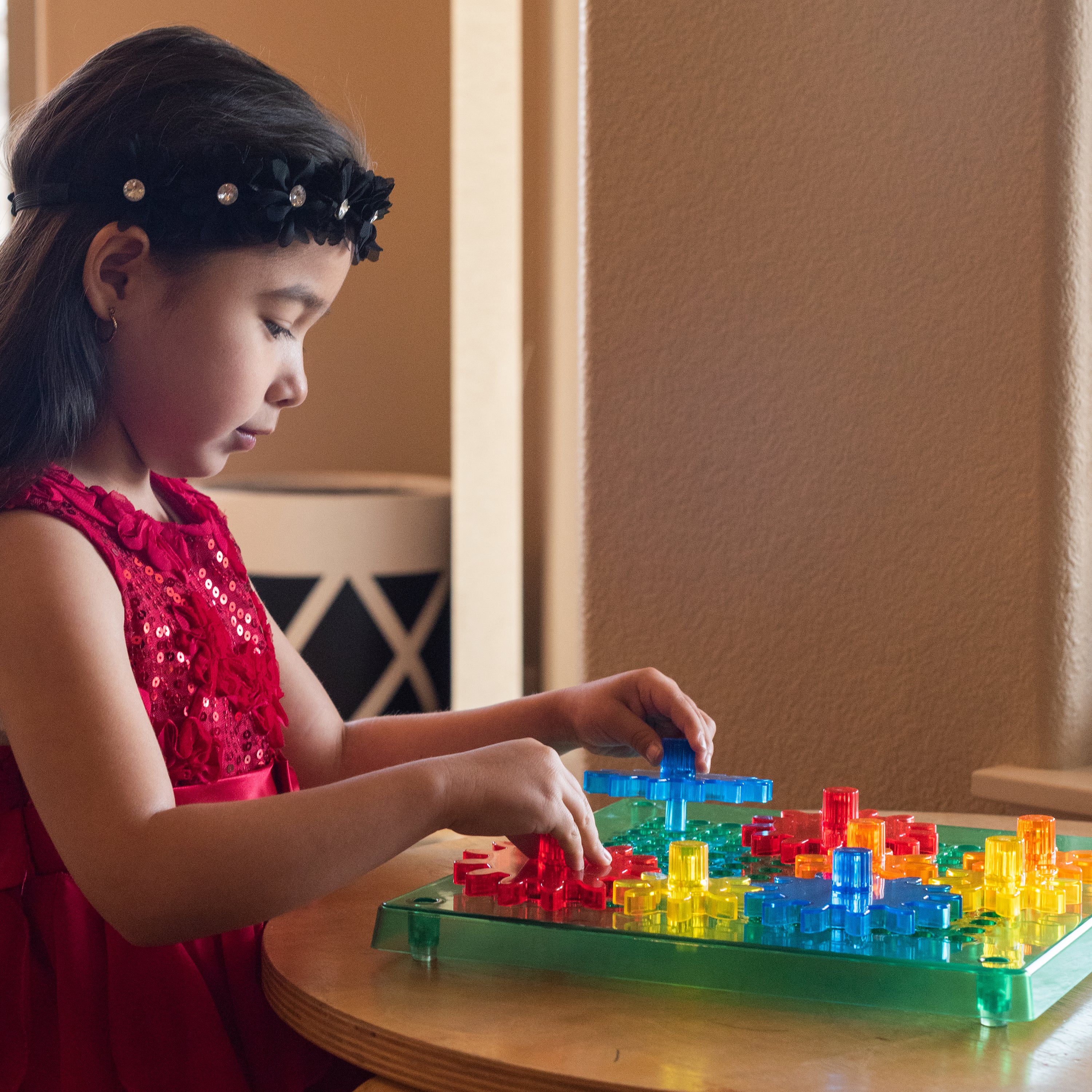 Swap 'N Spin Gear Grid Light | Interactive STEM Gear Board with Spinning Gears - Image 5