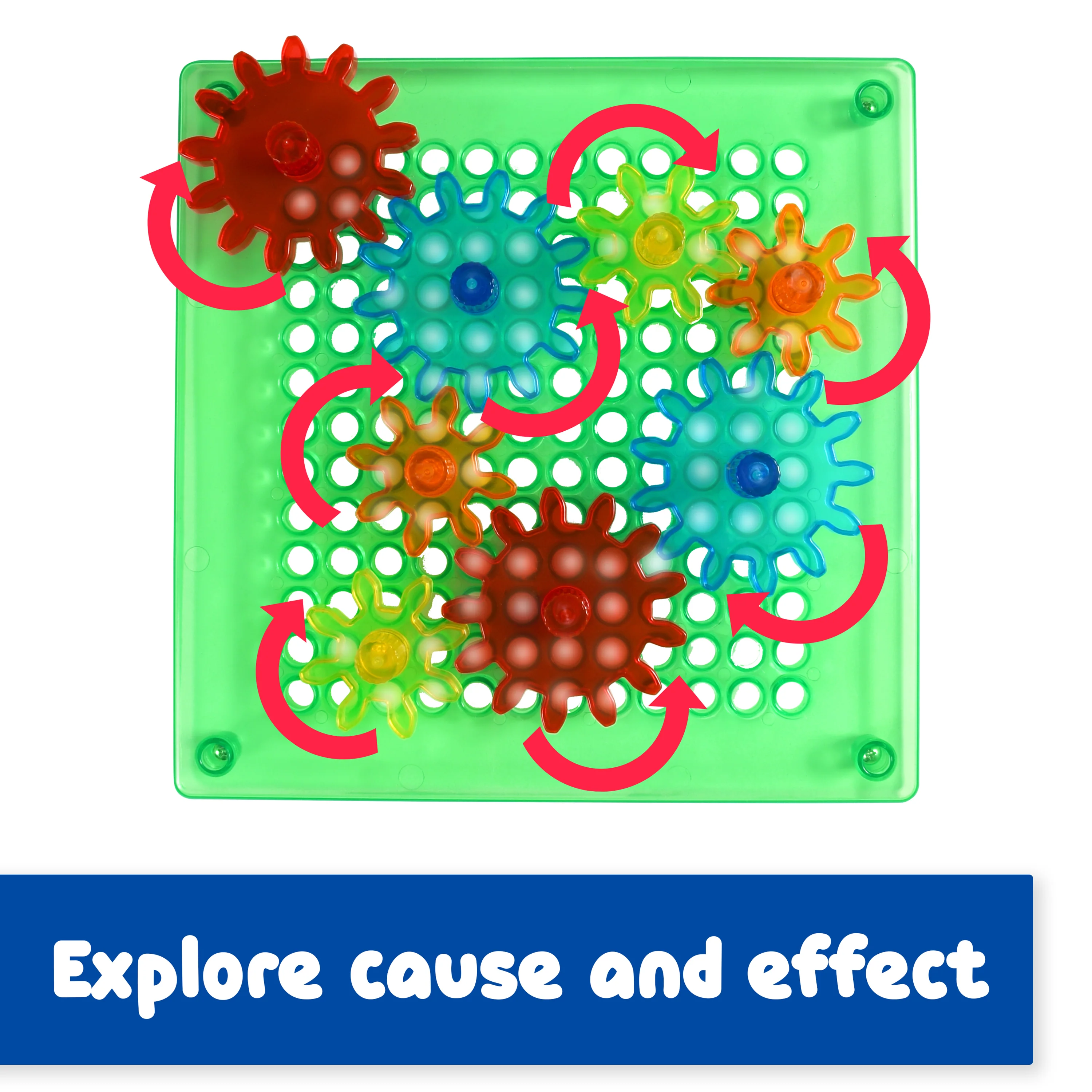 Swap 'N Spin Gear Grid Light | Interactive STEM Gear Board with Spinning Gears - Image 7