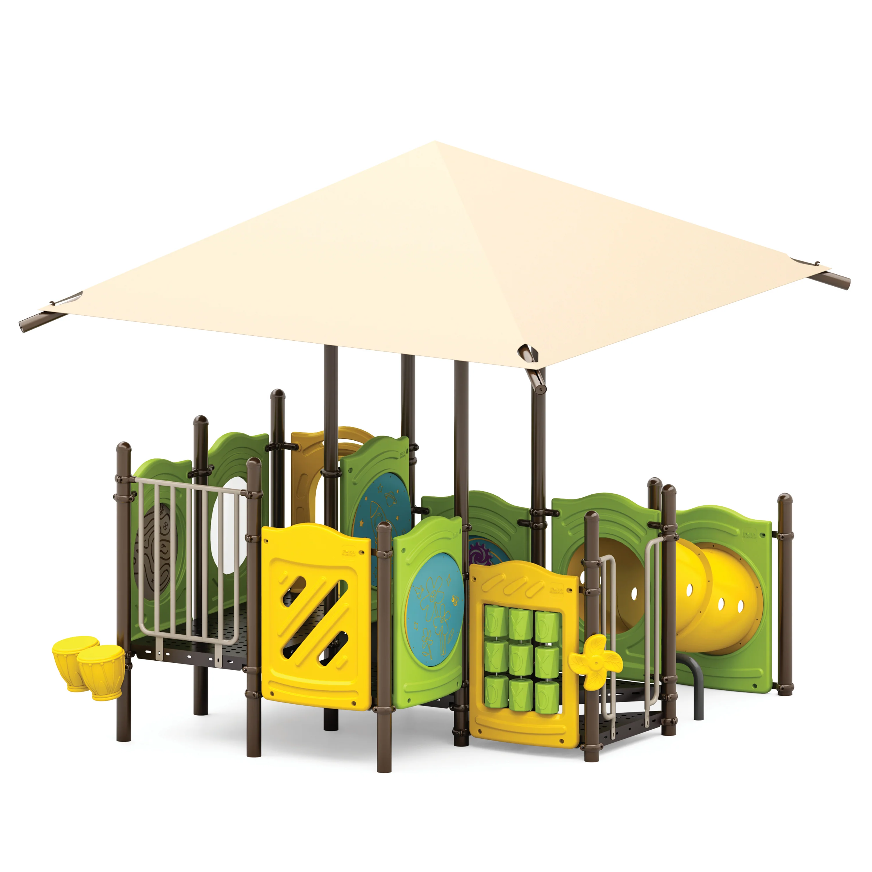 Sweet Pea Compact Toddler Playground | Playset with Built-In Shade and Activity Panels - Image 2