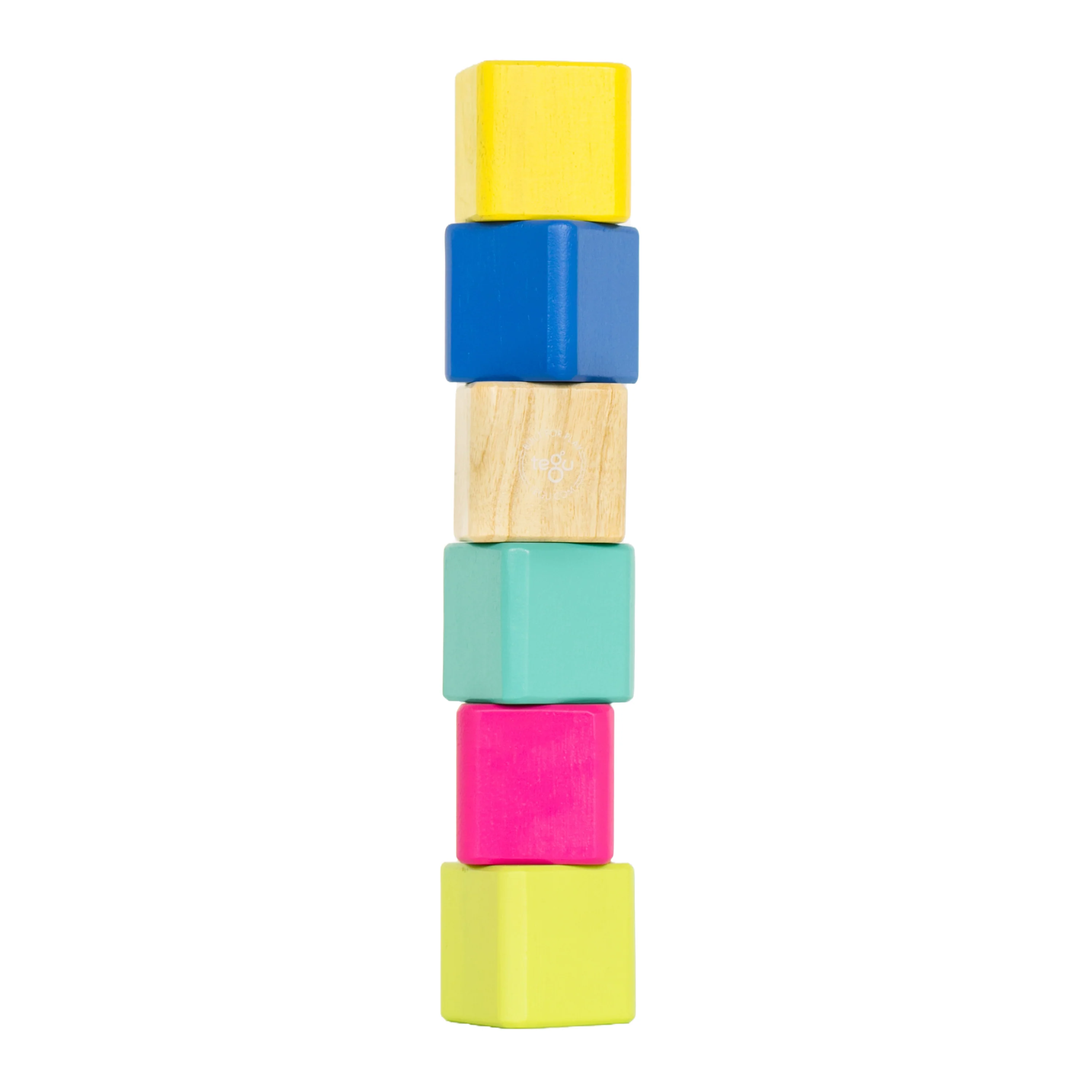 Tegu Baby's First Magnetic Blocks | Eco-Friendly 6-Piece Wooden Starter Set