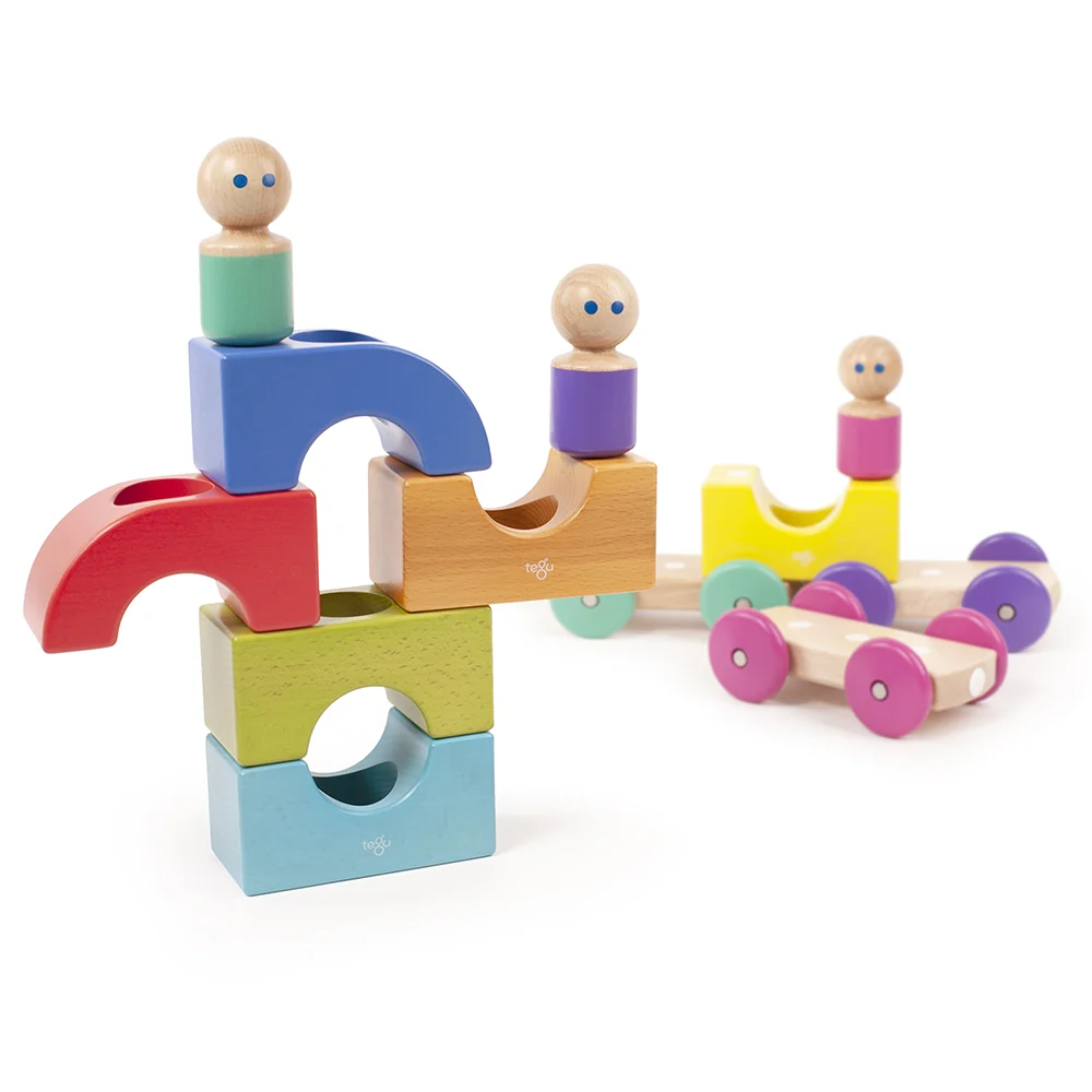 Tegu Magnetic Tram |12-Piece Set for Creative Play - Image 10