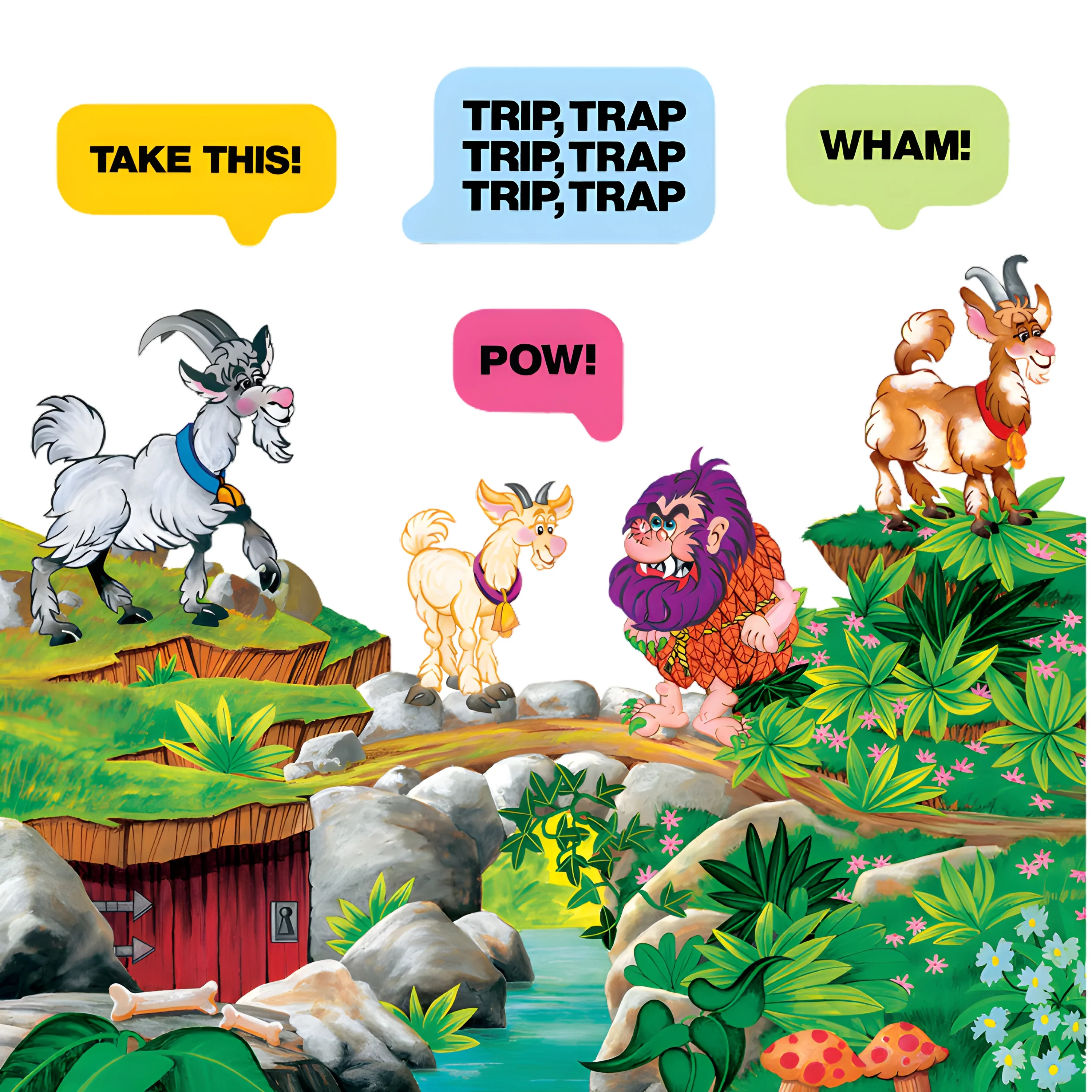 The Three Billy Goats Gruff Background & Felt Set