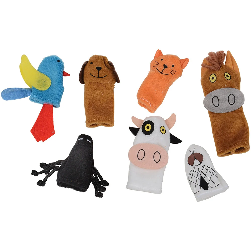 There Was an Old Lady Storytelling Puppet & Book Set | 8-Piece Doll and Finger Puppet Kit* - Image 11