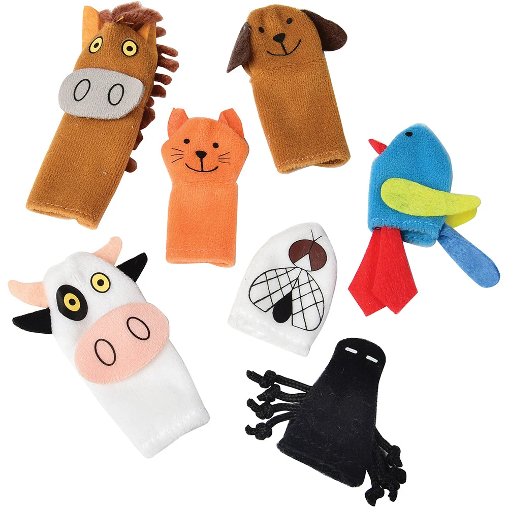 There Was an Old Lady Storytelling Puppet & Book Set | 8-Piece Doll and Finger Puppet Kit* - Image 16
