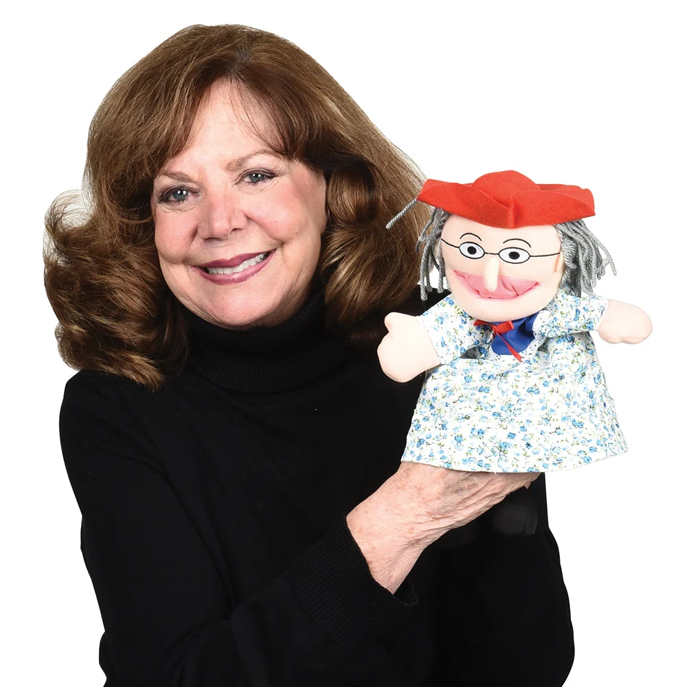 There Was an Old Lady Storytelling Puppet & Book Set | 8-Piece Doll and Finger Puppet Kit* - Image 9
