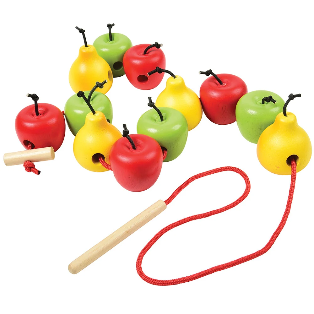 Interactive Fruit & Vegetable Threading Set | 24-Piece Lacing Activity for Fine Motor Skills & Early Learning - Image 7