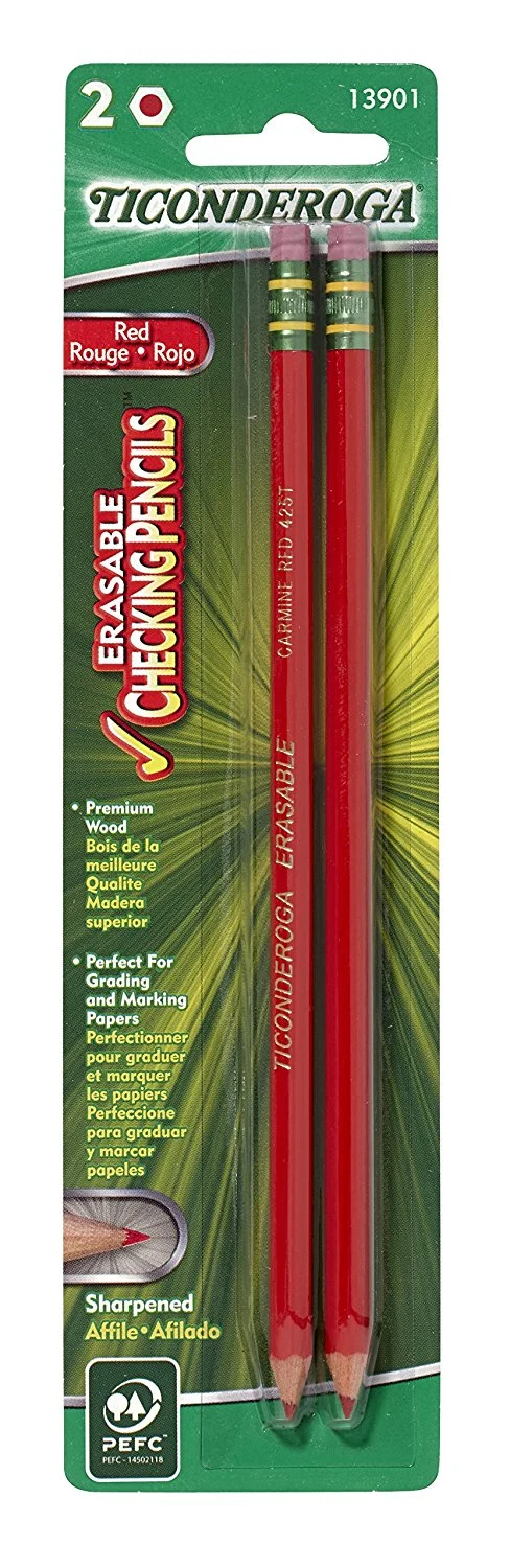 Ticonderoga® Red Erasable Checking Pencils - 2 pk - Image 2