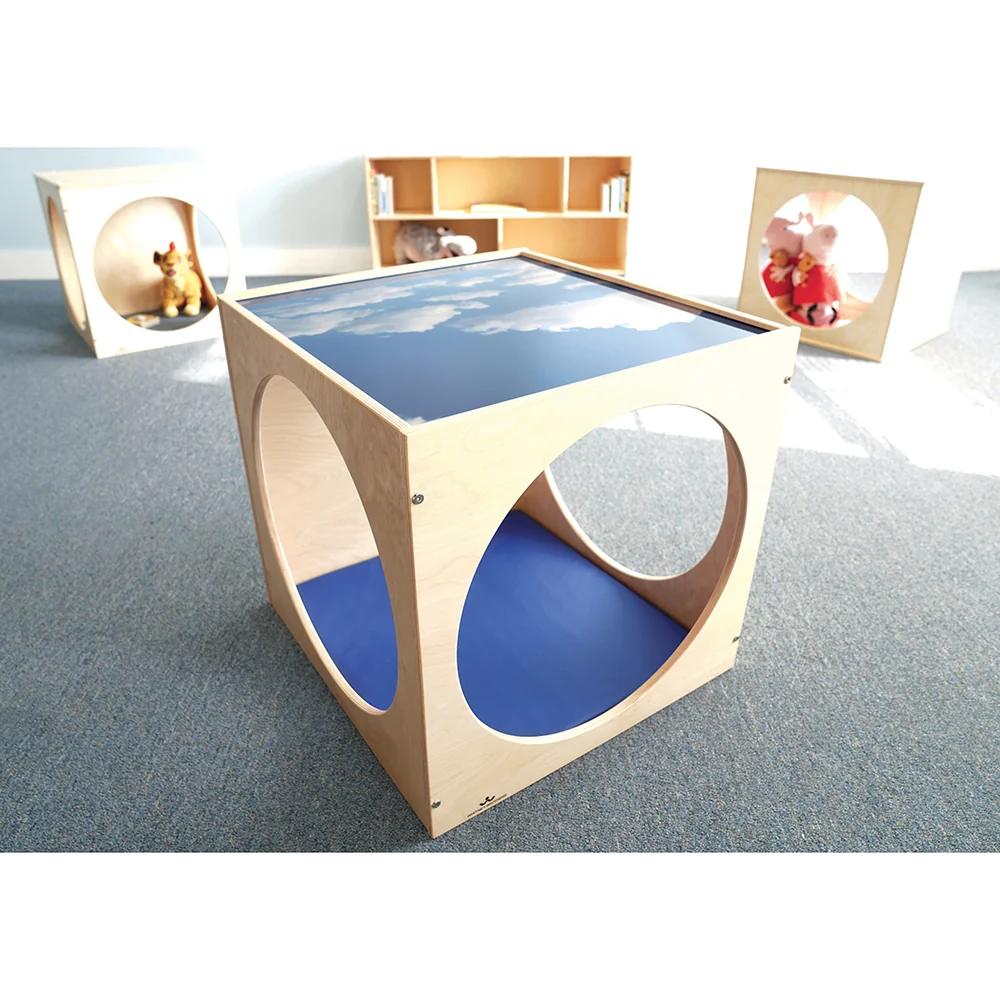 Toddler Acrylic Sky Top Play Cube | Quiet Play & Rest Cube with Shatterproof Acrylic Panel and Floor Mat - Image 4