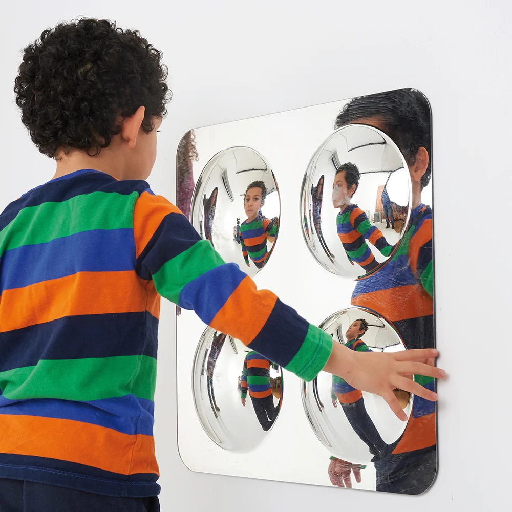 Infant & Toddler Sensory Bubble Dome Mirror | Durable Acrylic Wall Mirror - Image 4